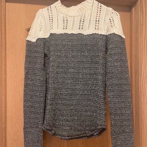 Free people marbled/waffle sweater
